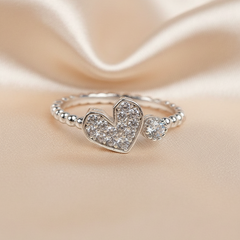 925 Sterling Silver Heartfelt Whispers Ring