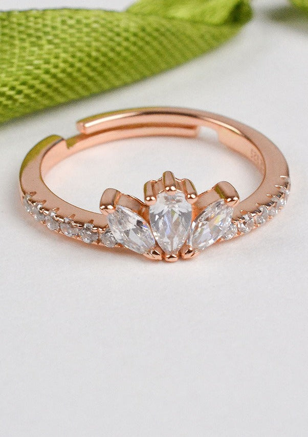 925 Sterling Silver Crowned Princess Ring