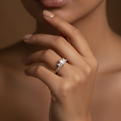925 Sterling Silver Crowned Princess Ring