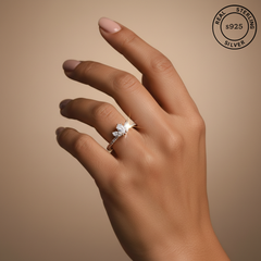 925 Sterling Silver Crowned Princess Ring