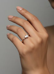 925 Sterling Silver Radiant Triangle Bliss Ring