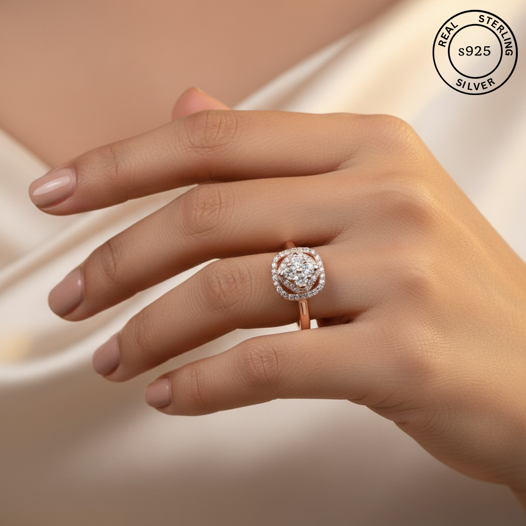 925 Sterling Silver Elegant Essence Ring
