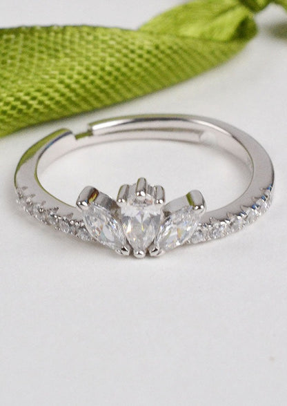 925 Sterling Silver Crowned Princess Ring