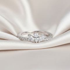 925 Sterling Silver Crowned Princess Ring