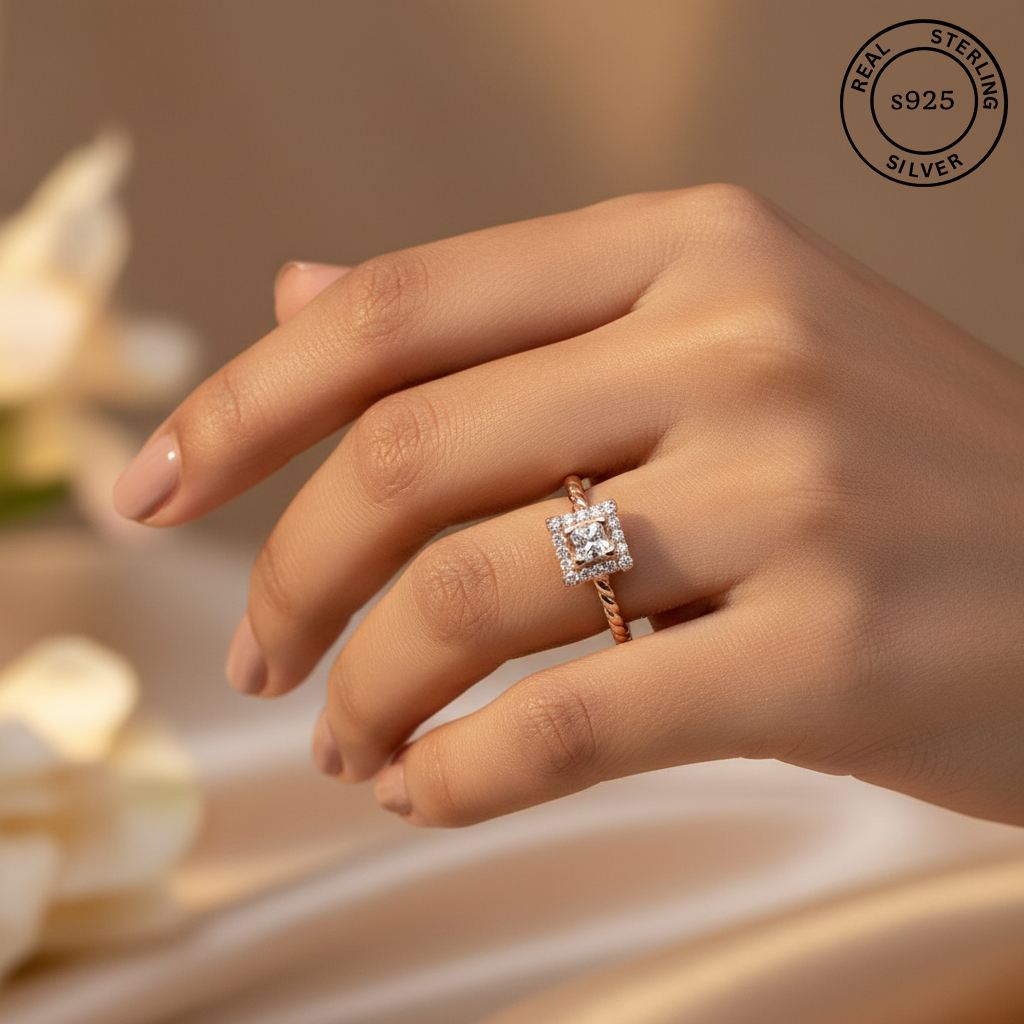 925 Sterling Silver Pure Harmony Rose Gold Delight