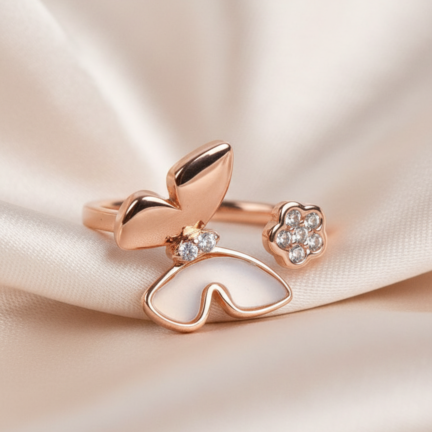 925 Sterling Silver Flutter Bliss Ring
