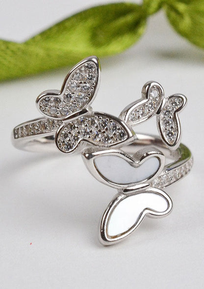 925 Sterling Silver Butterfly Silver Ring