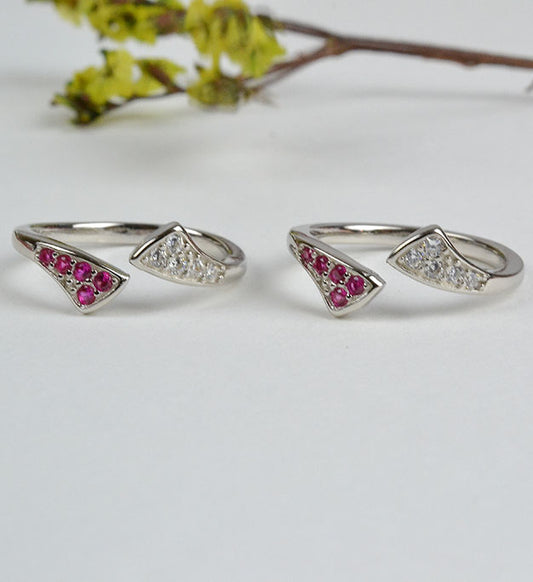 925 Sterling Silver Cherry Blossom Toe Rings