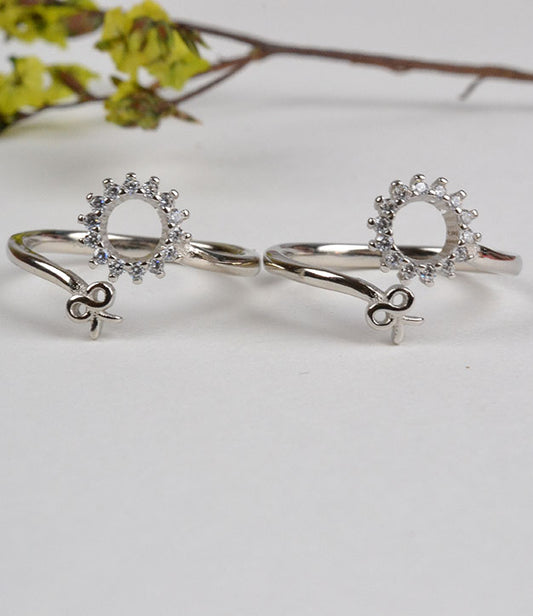 925 Silver Circle Bliss Toe Rings