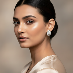 Radiant Raindrop 925 Sterling Silver Studs