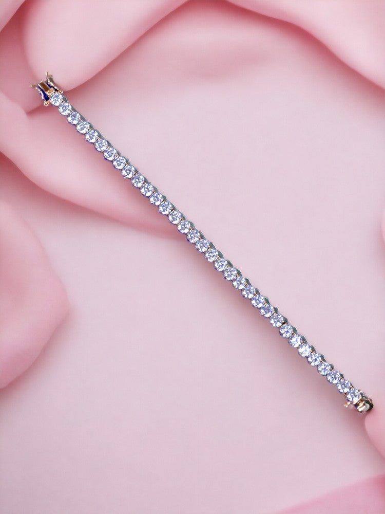 925 Sterling Silver Zircon Diamond Bracelet