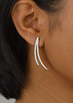 Silver Dazzling Zircon studs