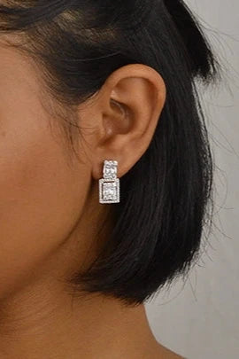 Silver Dazzling Zircon studs