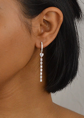 Silver Heartfelt Hoop Earrings