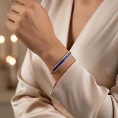 925 Sterling Silver RoseGold Blue Turcoise Bracelet