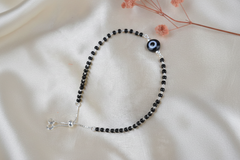 925 Sterling Silver Black Evil Eye Bracelet