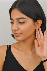 Silver Mystic wings Pendant set