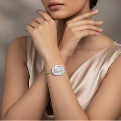 Dazzling Radiant 925 Sterling Silver Bracelet