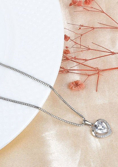 925 Sterling Silver Valentine Pendant with Chain