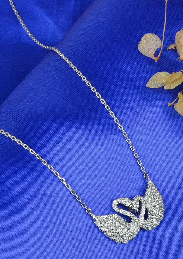 925 Sterling Silver Swan Harmony Necklace