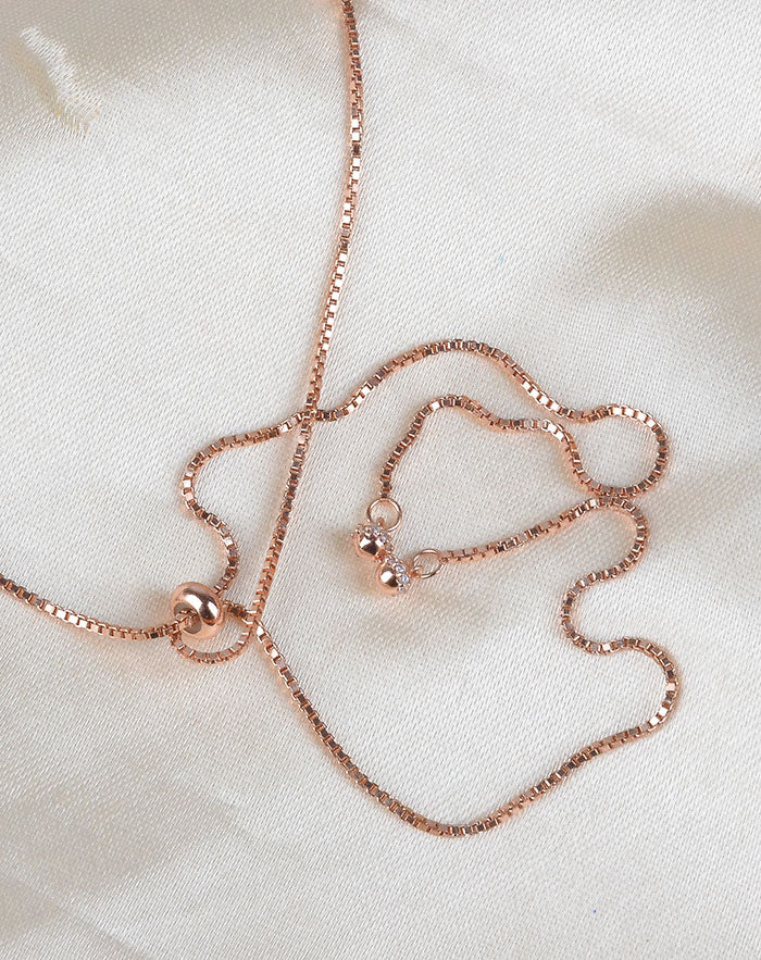 925 Sterling RoseGold Queens Necklace Set