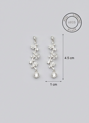 Silver Floral Fusion Danglers