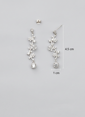 Silver Floral Fusion Danglers