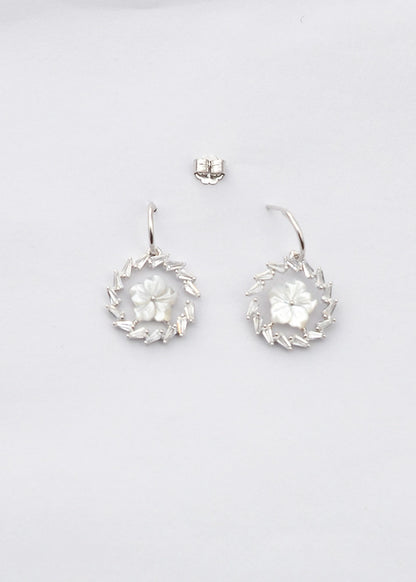 Silver Floral Fusion Danglers