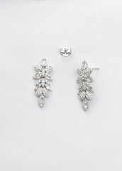 Silver CZ Zircon Fusion Danglers