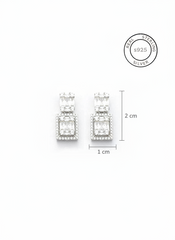 Silver Dazzling Zircon studs