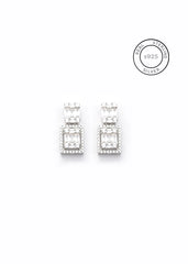 Silver Dazzling Zircon studs