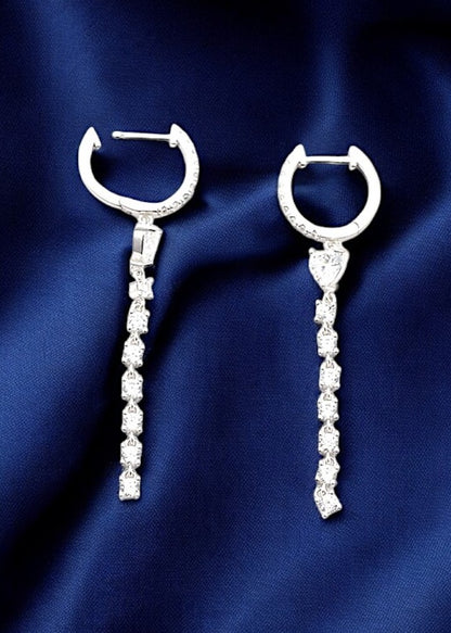 Silver Heartfelt Hoop Earrings