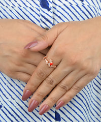 925 Sterling Silver Valentine Ring- Rosegold