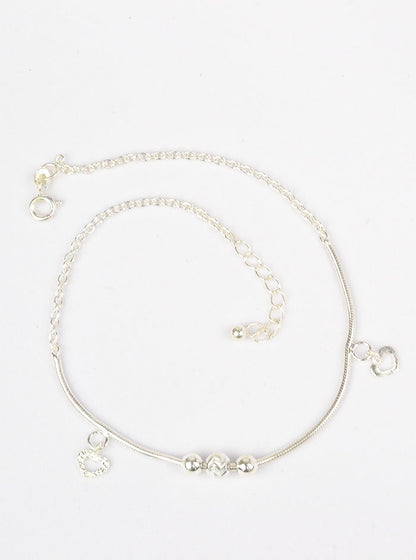 925 Sterling Silver Love's embrace Anklets(pair)