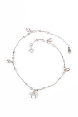 925 Sterling Silver Swirl Anklets(pair)