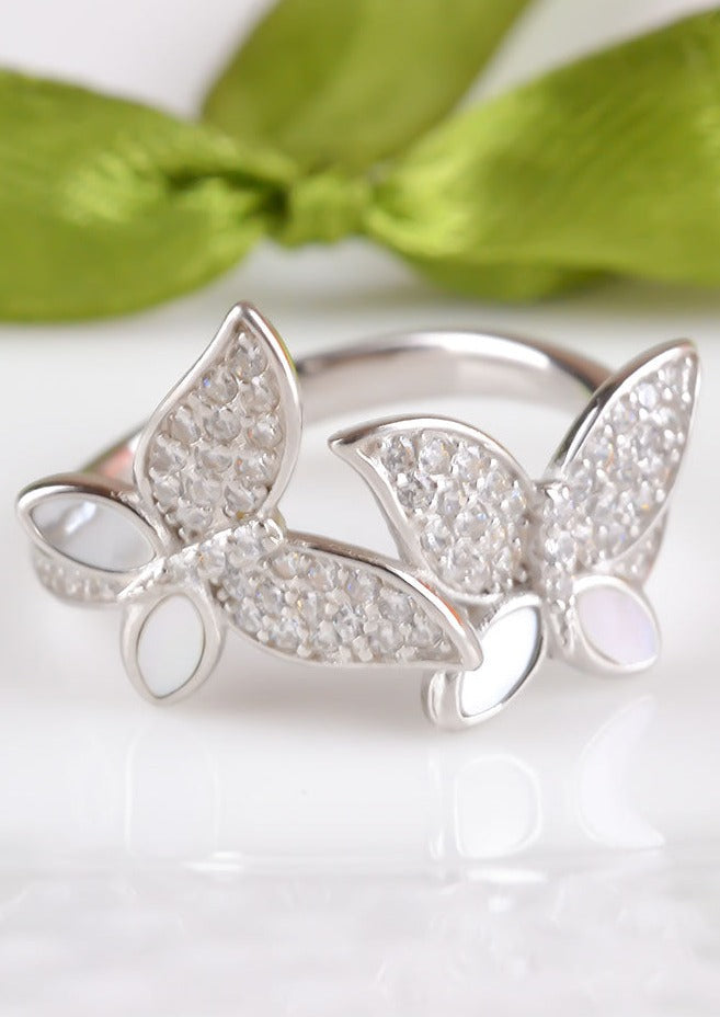 925 Sterling Silver Butterfly Silver Ring