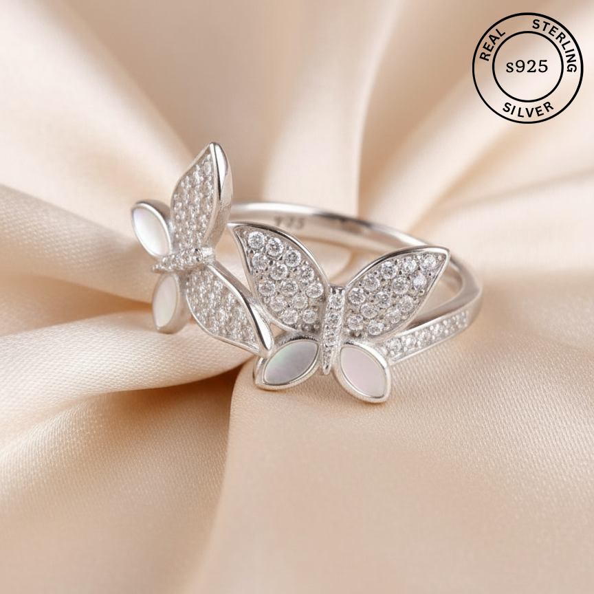 925 Sterling Silver Butterfly Silver Ring