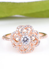 925 Sterling Rosegold Nature Desire Ring