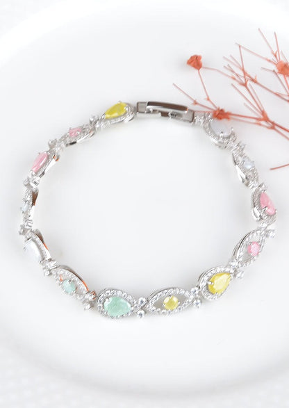 925 Sterling Silver Rainbow Bracelet