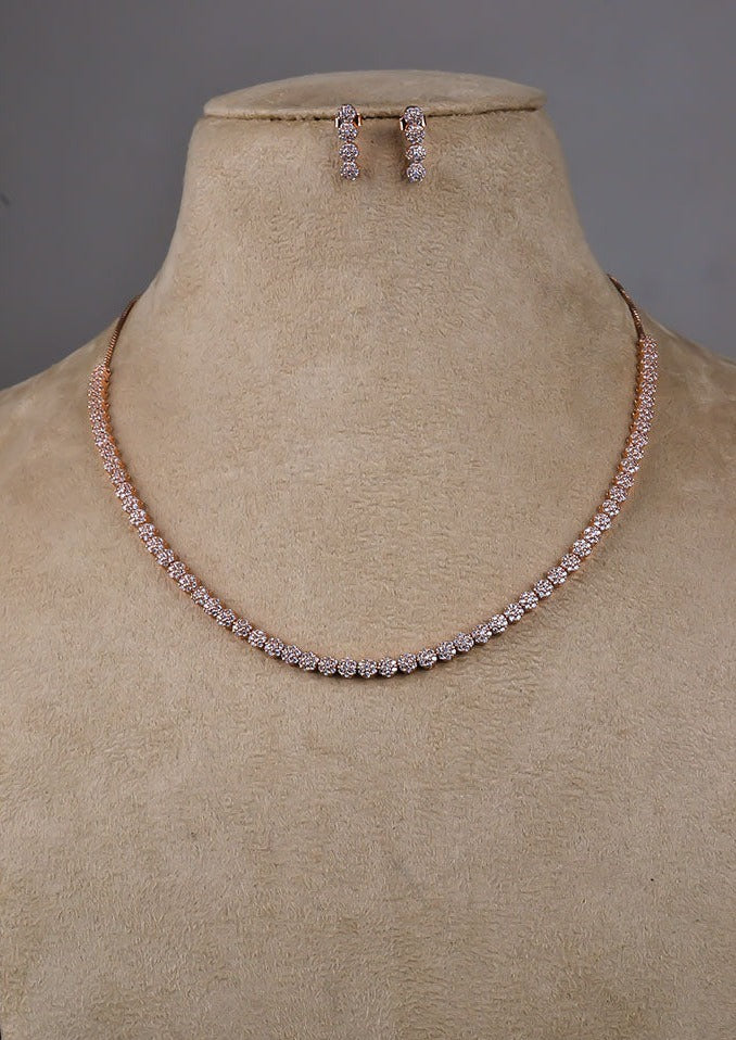 925 Sterling RoseGold Eternal Elegance Necklace Set