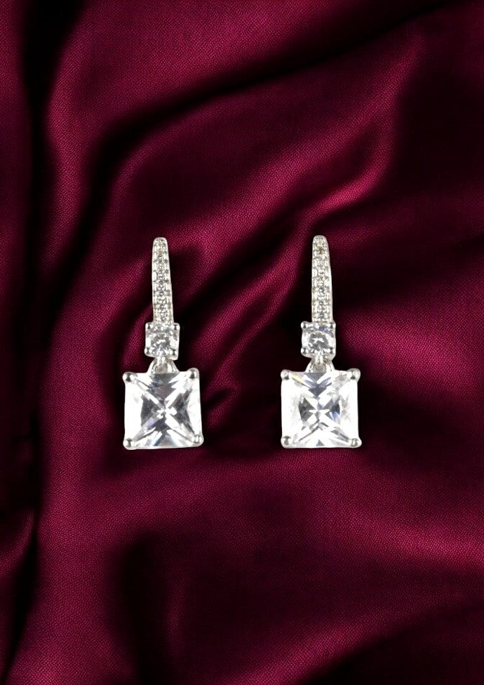 Solitaire 925 Sterling Silver Danglers