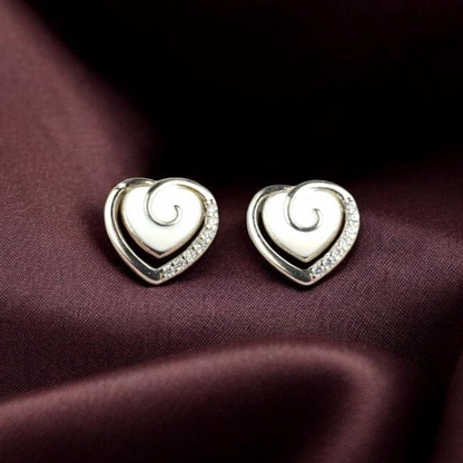 925 Sterling Silver Heart Earring