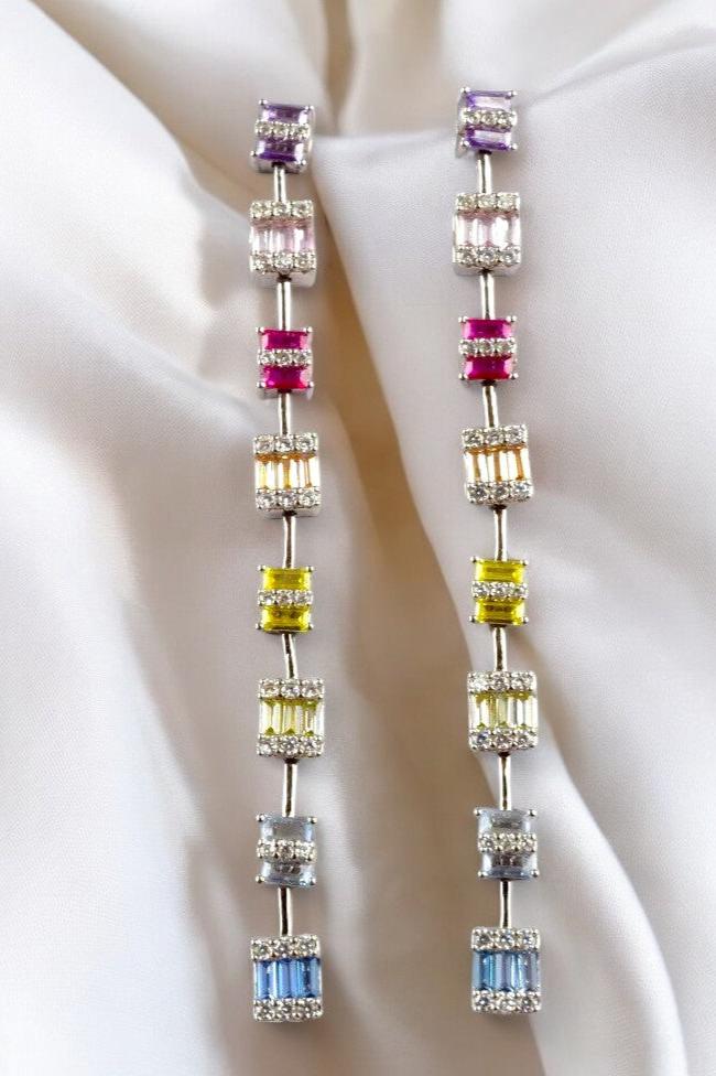 925 Sterling Silver Rainbow Earring