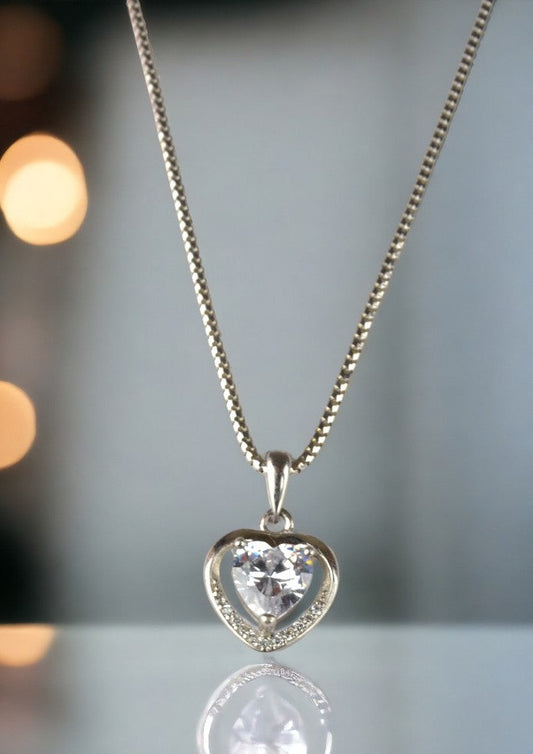 925 Sterling Silver Valentine Pendant with Chain