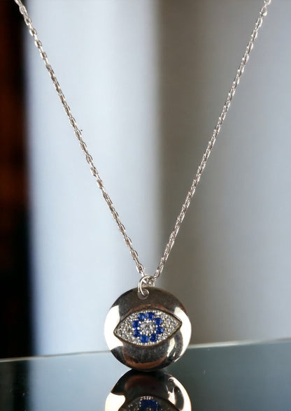 925 Sterling Silver Evil Eye Necklace