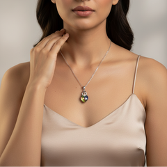 Silver Swarovski Heart Necklace