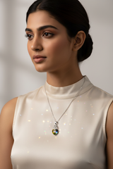 Silver Swarovski Heart Necklace