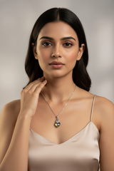 Silver Swarovski Heart Necklace