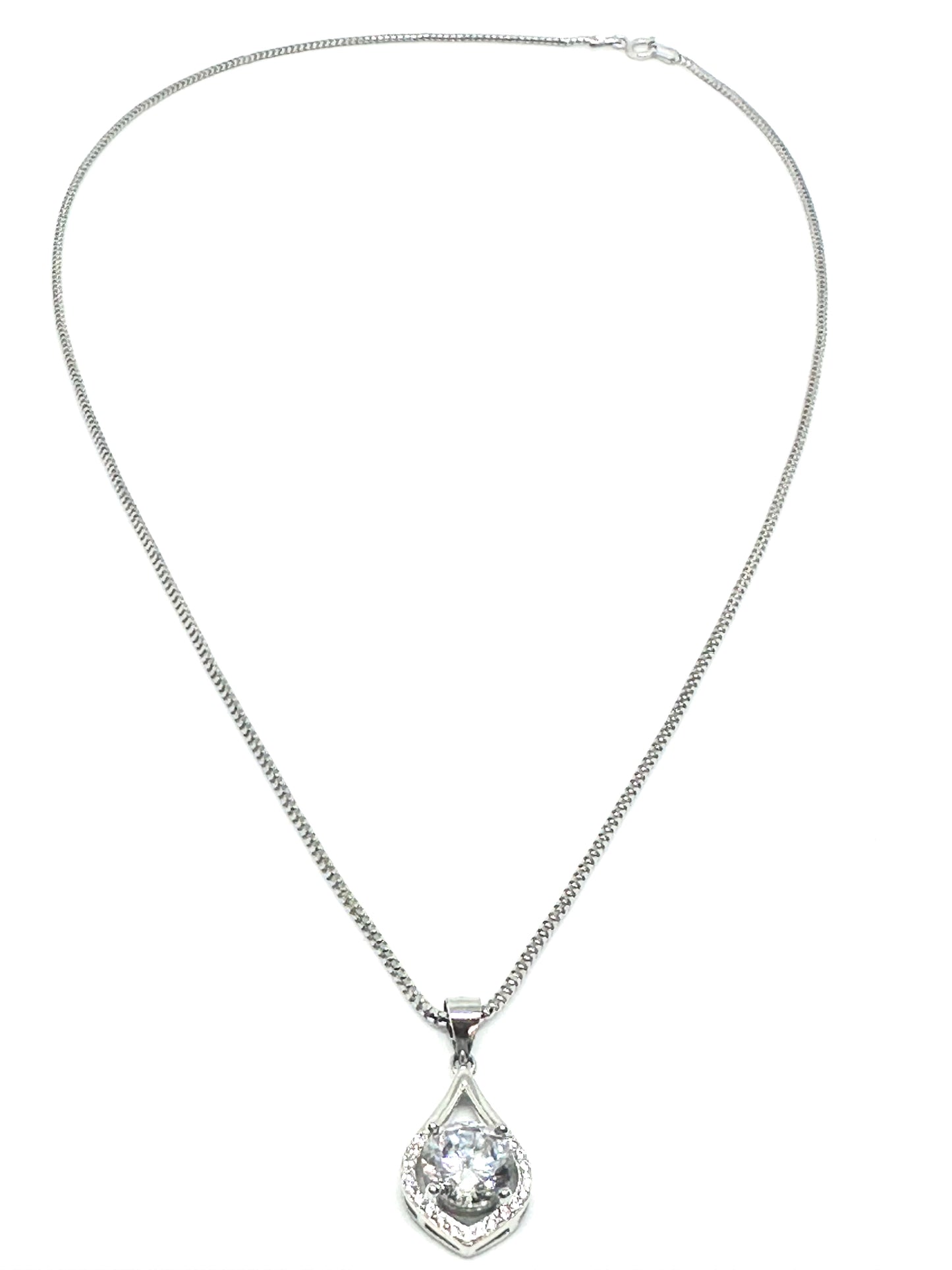 925 Sterling Silver Solitaire Necklace