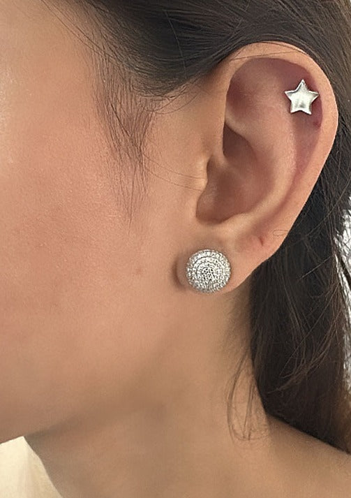 Zircon Love 925 Sterling Silver Studs